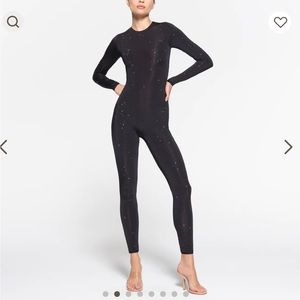 Skims x Swarvoski JELLY SHEER LONG SLEEVE CATSUIT